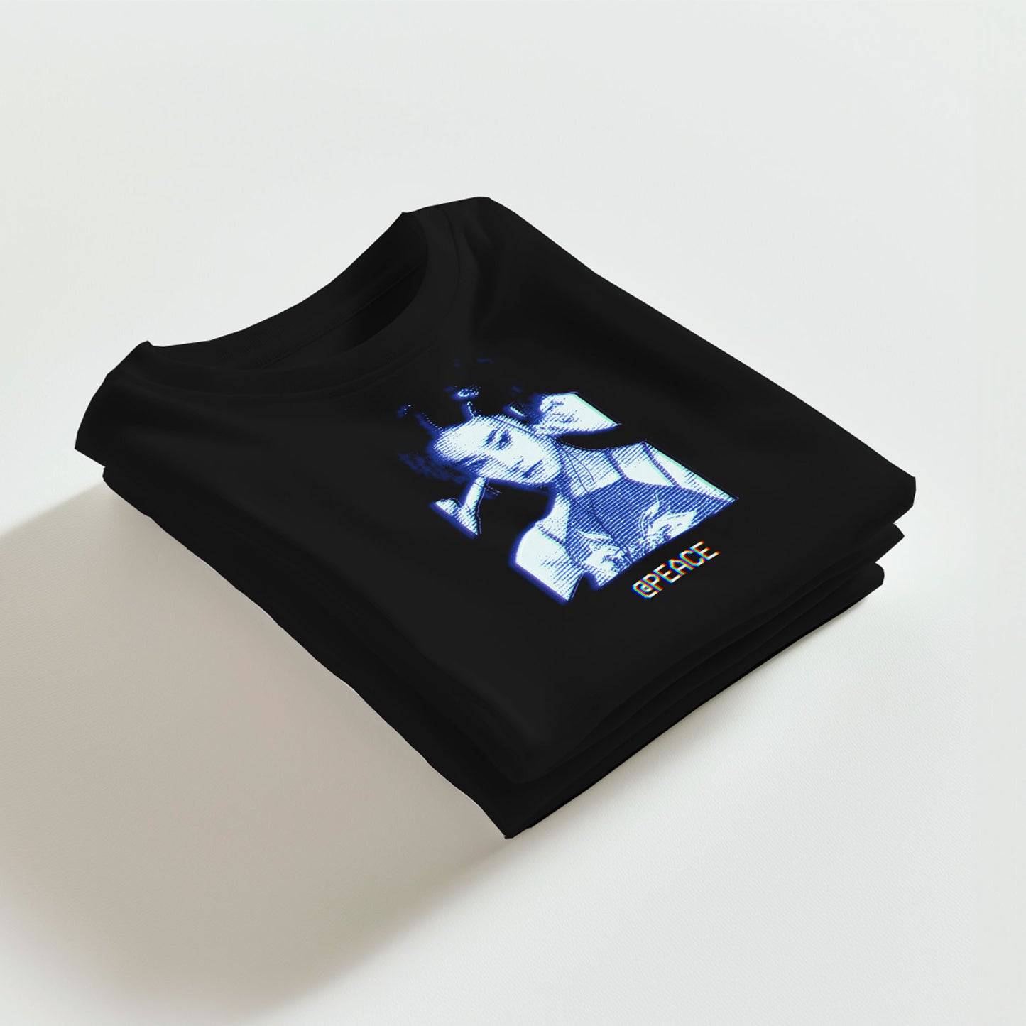 Y2K Glitch 100% Cotton Tee Black
